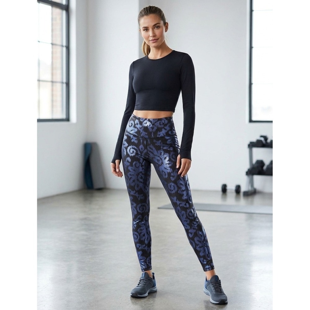 Babalu  womens Colombian Leggings Compression - Color Saturn Blue